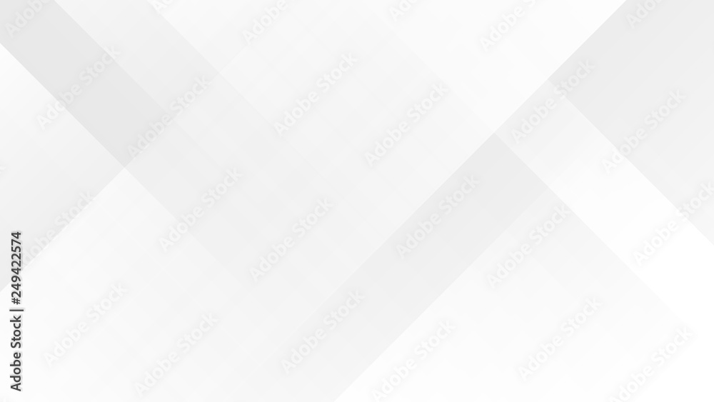 Wall mural white gradient abstract polygon pattern on gray background.