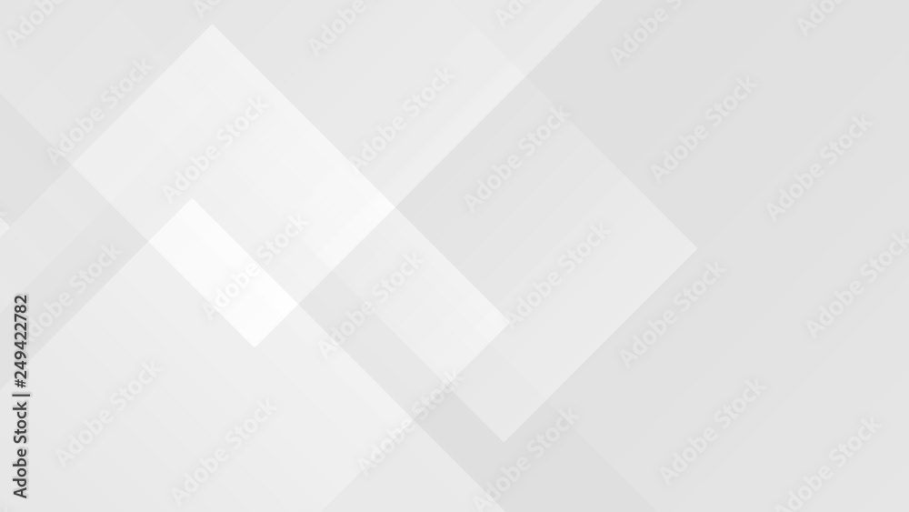 Wall mural white gradient abstract polygon pattern on gray background.