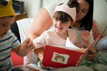 Mother reading a bedtime story