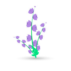 Flower icon, graphic design template, vector illustration