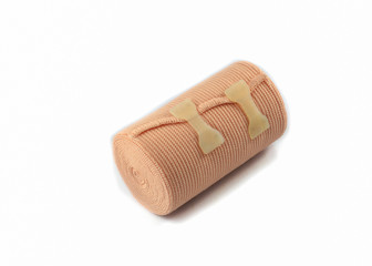 Elastic bandage Medical bandage roll isolated on white background