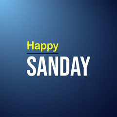 happy sunday. Life quote with modern background vector