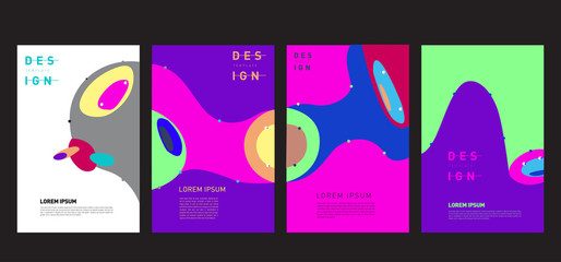 Liquid and Flat Abstract Poster Design Template