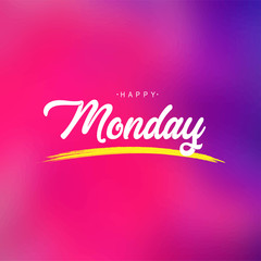 happy Monday. Life quote with modern background vector