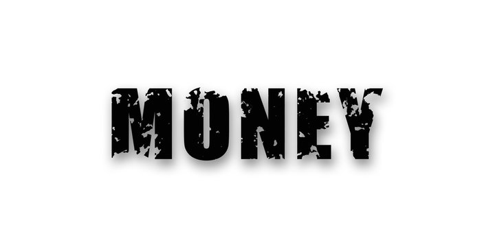 Money Slogan Black Text