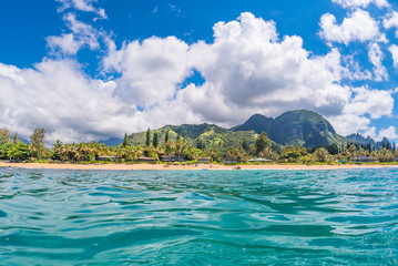Beach party on tropical island