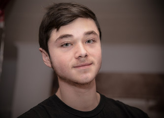 Fototapeta premium college student is confident that he has passed the test