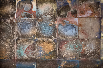 カラフルな銅版で出来た背景素材