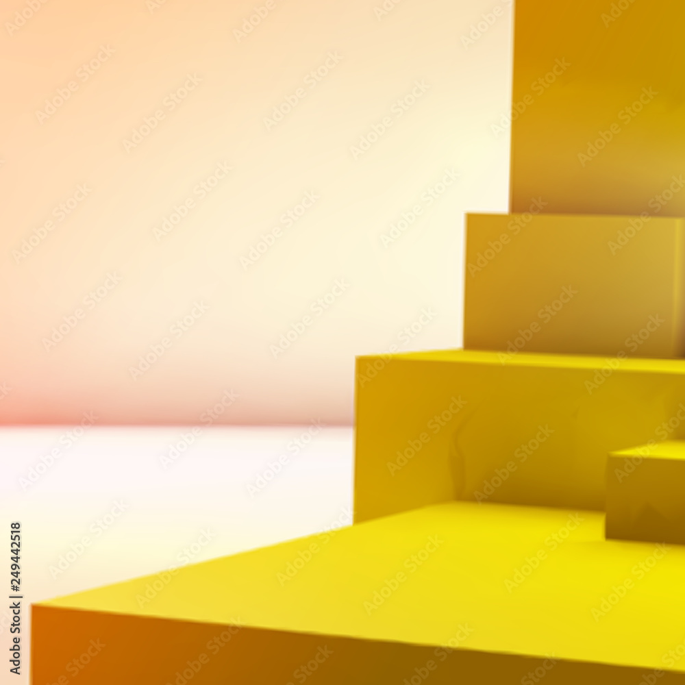 Poster abstract background with overlapping geometric cubes