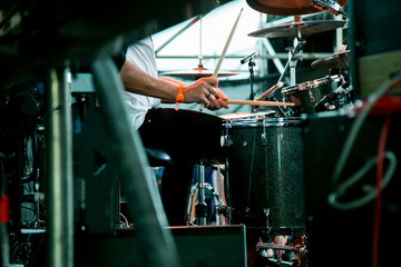 musician playing drums