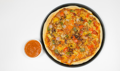 Pizza with sauce