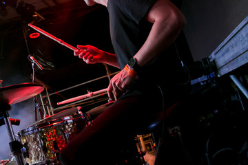 musician playing drums