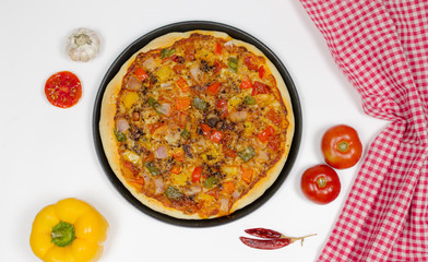 Pizza with sauce