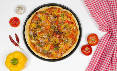 Pizza with sauce