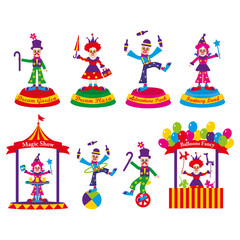 Set of Bozo clown