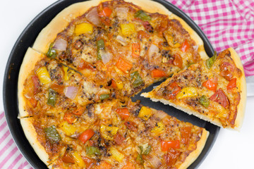 Pizza with sauce