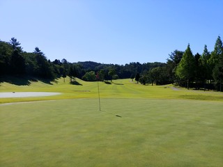 Obraz premium 緑の中にあるゴルフ場