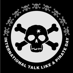 Jolly Roger. International Talk Like A Pirate Day party flyer