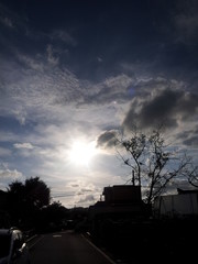 dramatic sky with clouds