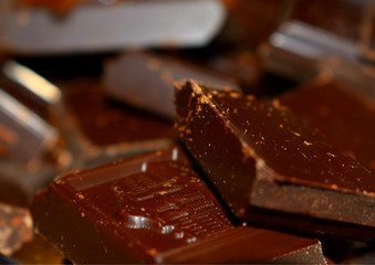 pieces of dark chocolate