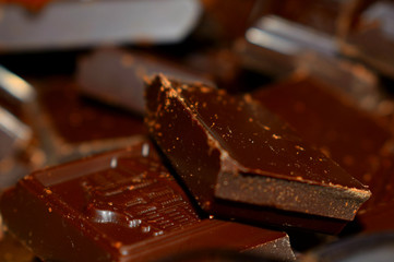 pieces of dark chocolate
