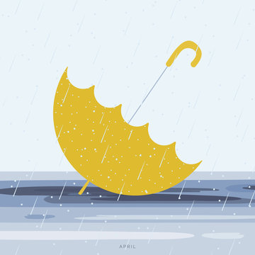 April - Flat illustration