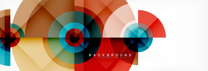 Obraz premium Geometric circle abstract background, creative geometric wallpaper.
