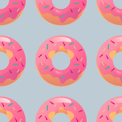 Donut seamless pattern