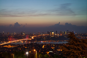 Fototapeta na wymiar Istanbul Bosphorus Bridge Panorama