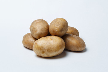 potatoes isolated on white background