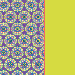 Banner with geometric patterns