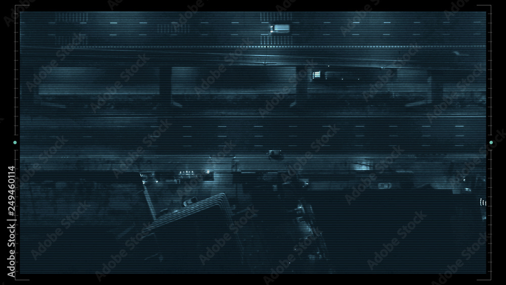 Leinwandbilder futuristic hud satellite car surveillance and identification counter terrorist monitoring highway tr