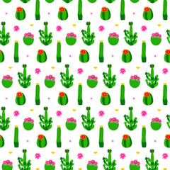 Pattern with cactus