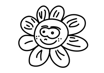 kwiat, kolorowanka, dzieci, ozdoba