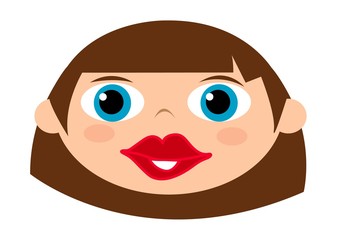 twarz, dziewczyna, buzia, usta, włosy, oczy