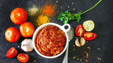 Tomato pickle or tomato sauce