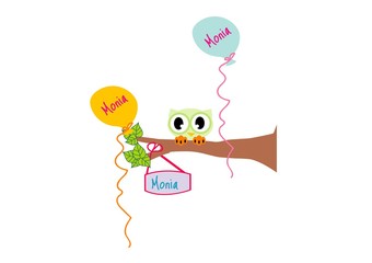 sowa, urodziny, imie © monikakosz