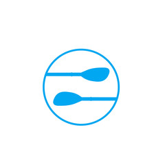 Kayak paddles vector icon