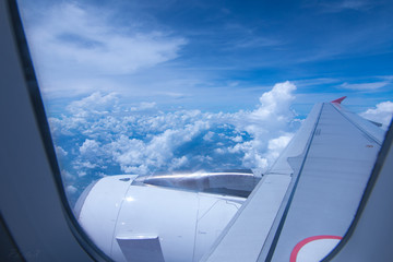 view from window of airplane