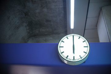 clock in subway station