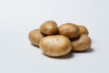 potatoes isolated on white background