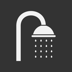 Shower icon in flat style. Vector. - Vector