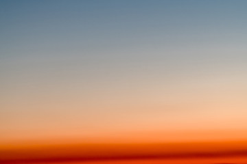 Sky gradient from blue to orange sunset