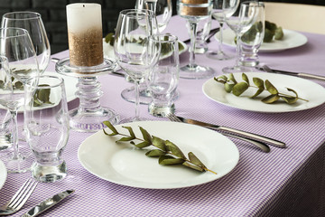 Beautiful festive table setting