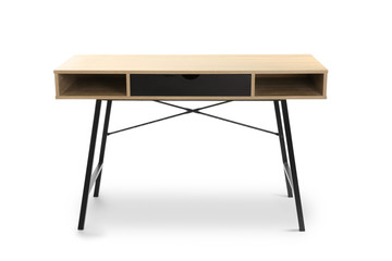 Modern table on white background