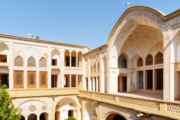 Obraz premium Beautiful view of upper floor of Abbasi Historical House, Kashan