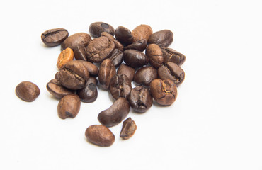coffee beans on white background