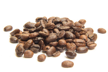 coffee beans on white background