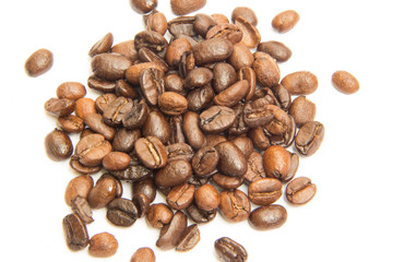 coffee beans on white background