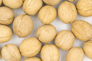 Walnuts isolated on white background